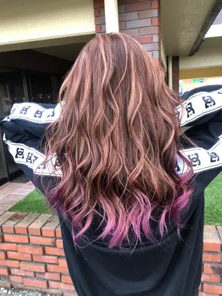 ロング カラー レイヤーカット匠 イソザキノリユキのヘアスタイル
