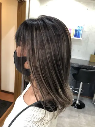 セミロング REVE美容室 REVEマツエクのヘアスタイル