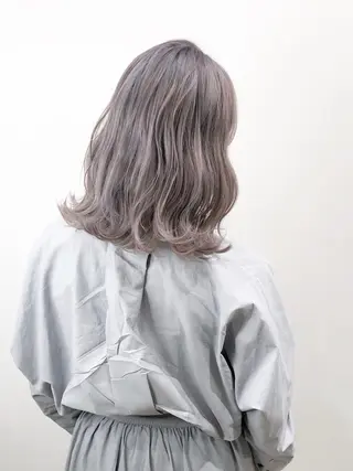 ミディアム カラー 🌙HIZUKI🌙 ハイトーン 艶髪のヘアスタイル