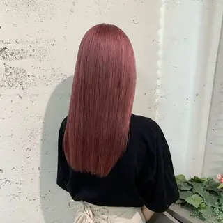 セミロング カラー 草薙メンズ縮毛矯正 💫緒方美柚のヘアスタイル