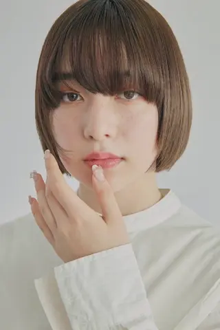 ミディアム ヘアアレンジ パーマ カラー クボ タのヘアスタイル