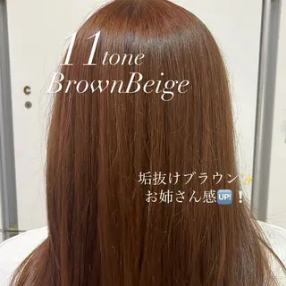 ロング カラー レイヤーカット/ フェミニン💕/鏡のヘアスタイル