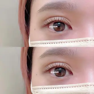 セミロング カラー パーマ ヘアアレンジ メンズ キッズ ネイル マツエク・マツパ アイブロウ 𝑹 eyelashのマツエク・マツパデザイン