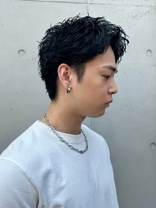ショート カラー パーマ ヘアアレンジ メンズ 亀井隆汰/メンズ専門 パーマ特化美容師のヘアスタイル