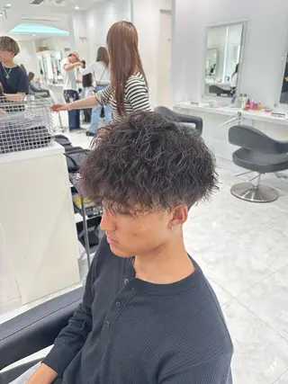 ショート パーマ メンズ 🐺韓国風メンズ特化 あさひ🐺のヘアスタイル