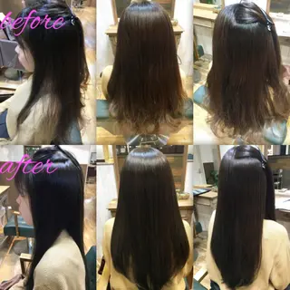 ロング カラー パーマ ブリーチ縮毛矯正/ デサキ ショウヘイのヘアスタイル