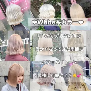 ミディアム 🤍ムラ修正ブリーチ 🤍原宿/YUUのヘアスタイル