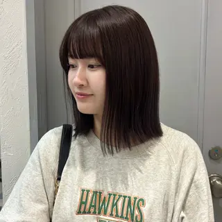 ミディアム 盛れる透明感カラー・ momokaのヘアスタイル