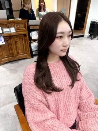 ロング カラー パーマ キッズ 骨格レイヤーカット 🌿美髪縮毛矯正のヘアスタイル