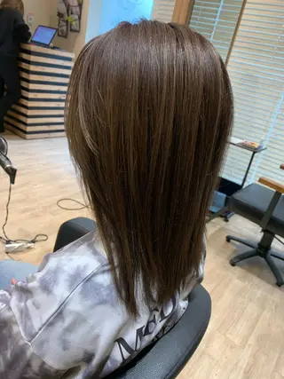 ミディアム カラー 大久保 隆蔵のヘアスタイル