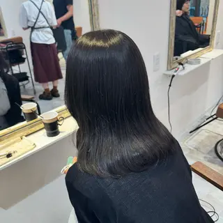 セミロング カラー 赤み無し柔らかカラー 【梅田】madokaのヘアスタイル