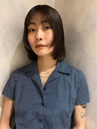 ミディアム 縮毛矯正/アレンジ FACE。ゆのんのヘアスタイル