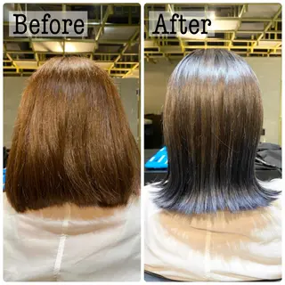 ミディアム カラー パーマ ヘアアレンジ 徳永 大樹のヘアスタイル