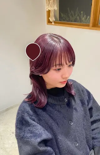 ミディアム カラー パライソ南公園店 神津 由依のヘアスタイル