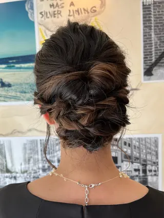 ヘアアレンジ 🩷ྀི暖色カラー 🫧ྀིススマゴチヨのヘアスタイル