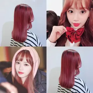 セミロング カラー ヘアアレンジ 柔らか垢抜けｶﾗｰと ｶｯﾄ🫧ASUKAのヘアスタイル
