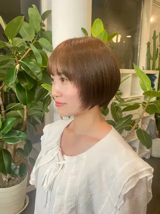 ショート ヘアアレンジ 🎧ayaka/ボブ /透明感カラー🩵のヘアスタイル