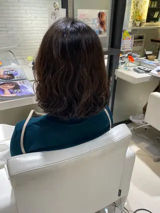 ミディアム パーマ ZENKO  吉祥寺chere所属・小野寺 もものヘアスタイル