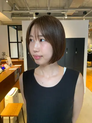 ミディアム カラー パーマ　地毛風カラー /横山大樹のヘアスタイル