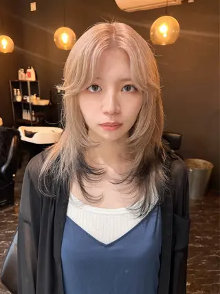 セミロング カラー トレンド×デザイン DEAN岡崎店のヘアスタイル
