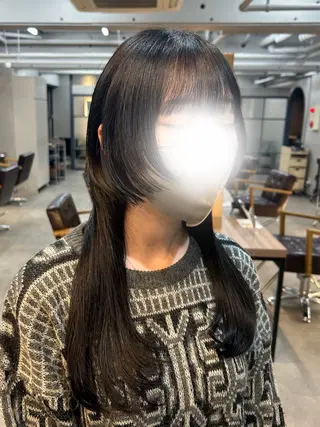 ロング レイヤー/ハイトーン 艶感/ririkaのヘアスタイル