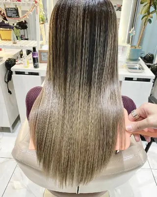 ロング カラー ＡＳＨ大宮/ブリーチ 髪質改善/カラーのヘアスタイル