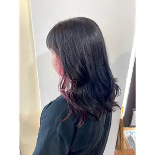 セミロング カラー ヘアアレンジ 🦋エクステ/透明感 カラー🦋宮川莉央のヘアスタイル