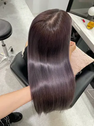 ロング カラー 岡留 愛美のヘアスタイル