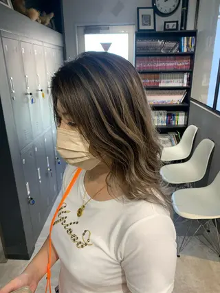 ロング カラー 園田 将士のヘアスタイル