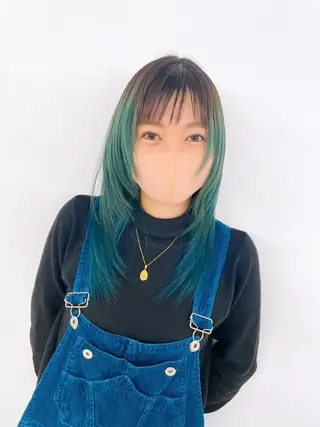 セミロング やまぎし ひろきのヘアスタイル
