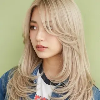 カラー ロング HAYATE/ メンズ/パーマのヘアスタイル