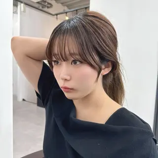 ロング のり🐼顔まわり/ 韓国/レイヤーカットのヘアスタイル