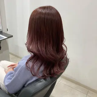 ロング カラー ピンクカラー🎀 米津 美佑のヘアスタイル