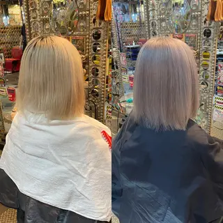 ミディアム カラー ヘアアレンジ 🌈派手髪エクステ ブレイズ🌈ひろとのヘアスタイル