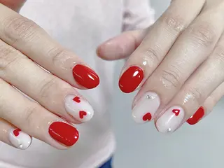 ネイル ki🍒🍒 ki ツルツルネイルのネイルデザイン