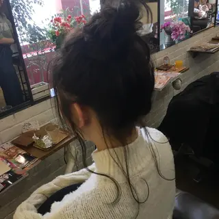 セミロング カラー ヘアアレンジ 薬院:今泉/上川美幸 ボブ/顔周りレイヤーのヘアスタイル