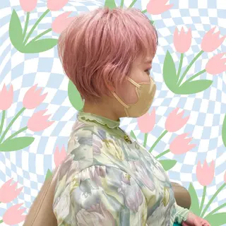 ショート カラー ブリーチパーマ 🎀Rumiのヘアスタイル