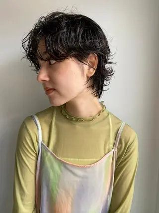 ショート パーマ カラー CEINE PATHのヘアスタイル