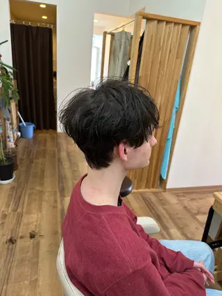 ショート メンズ 艶髪カラー/髪質改善 細貝 舞利のヘアスタイル