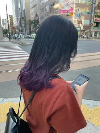 ミディアム カラー 岩戸 新のヘアスタイル