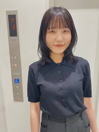 ミディアム カラー 砂原 ひよりのヘアスタイル