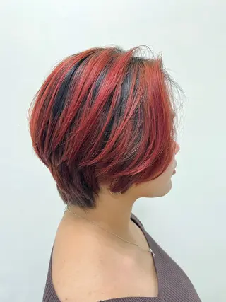 ショート 【北千住】🌈韓国風 レイヤー✨小顔カットのヘアスタイル