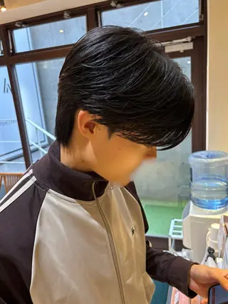 ショート パーマ メンズ カルマパーマ韓国ヘア shiryuのヘアスタイル