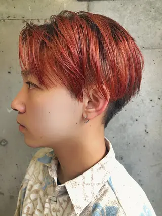 ショート カラー メンズ シールエクステ 🪽CHIAKIのヘアスタイル