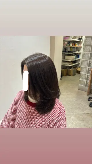 ミディアム 佐藤 優里のヘアスタイル