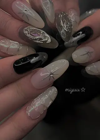 ネイル ˚✧⁺⭐︎༚moca miyuu⁎⁺˳✧༚のネイルデザイン