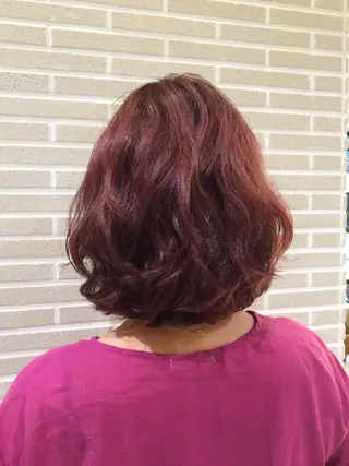 ミディアム カラー ヘアアレンジ 山北 咲子のヘアスタイル