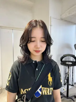 ミディアム カラー ヘアアレンジ ハイトーン特化 pepe🎀のヘアスタイル