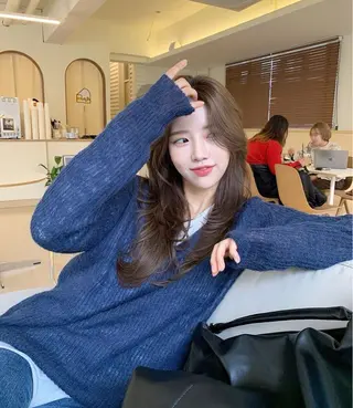 セミロング カラー 韓国トレンドカット カラー🤍しゅうじのヘアスタイル