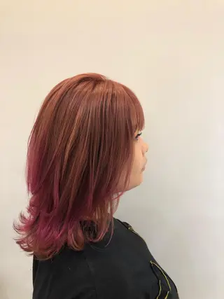ミディアム シールエクステ×美髪 改善/ヨシモトカンジのヘアスタイル